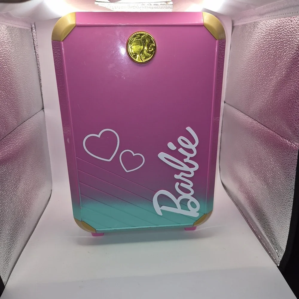 Barbie Rolling Suitcase Travel Playset Carry On Luggage Removable Insert...